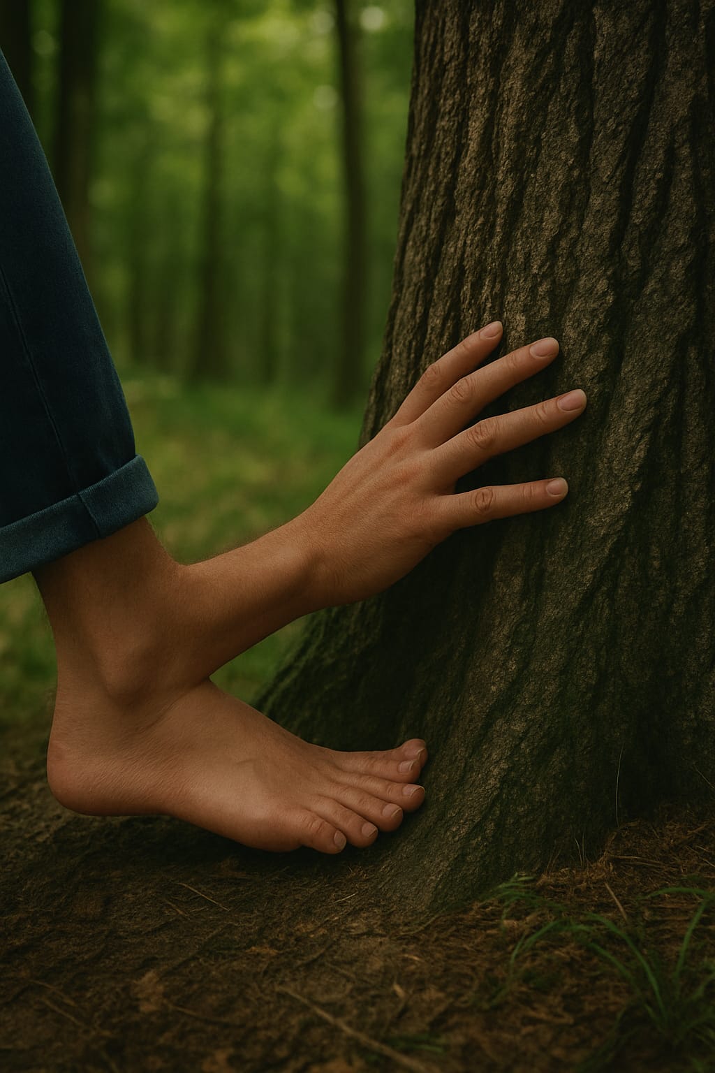 ننگے پاؤں درخت کو چھونا ایک تجربہ جو صرف 15 منٹ میں آپ کی زندگی بدل سکتا ہے 1 ننگے پاؤں درخت کو چھونا